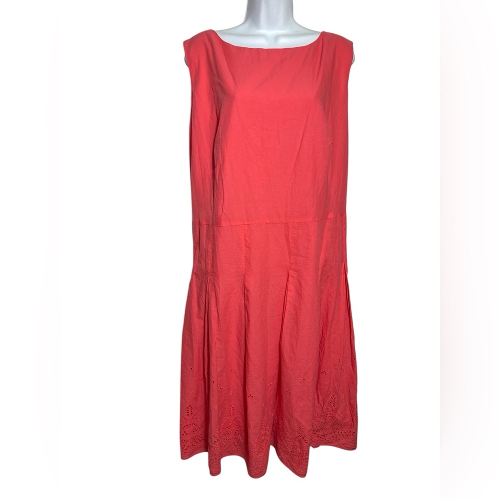 NWT Anne Klein dress size 24W cotton eyelet coral orange shift dress 🧡🧡